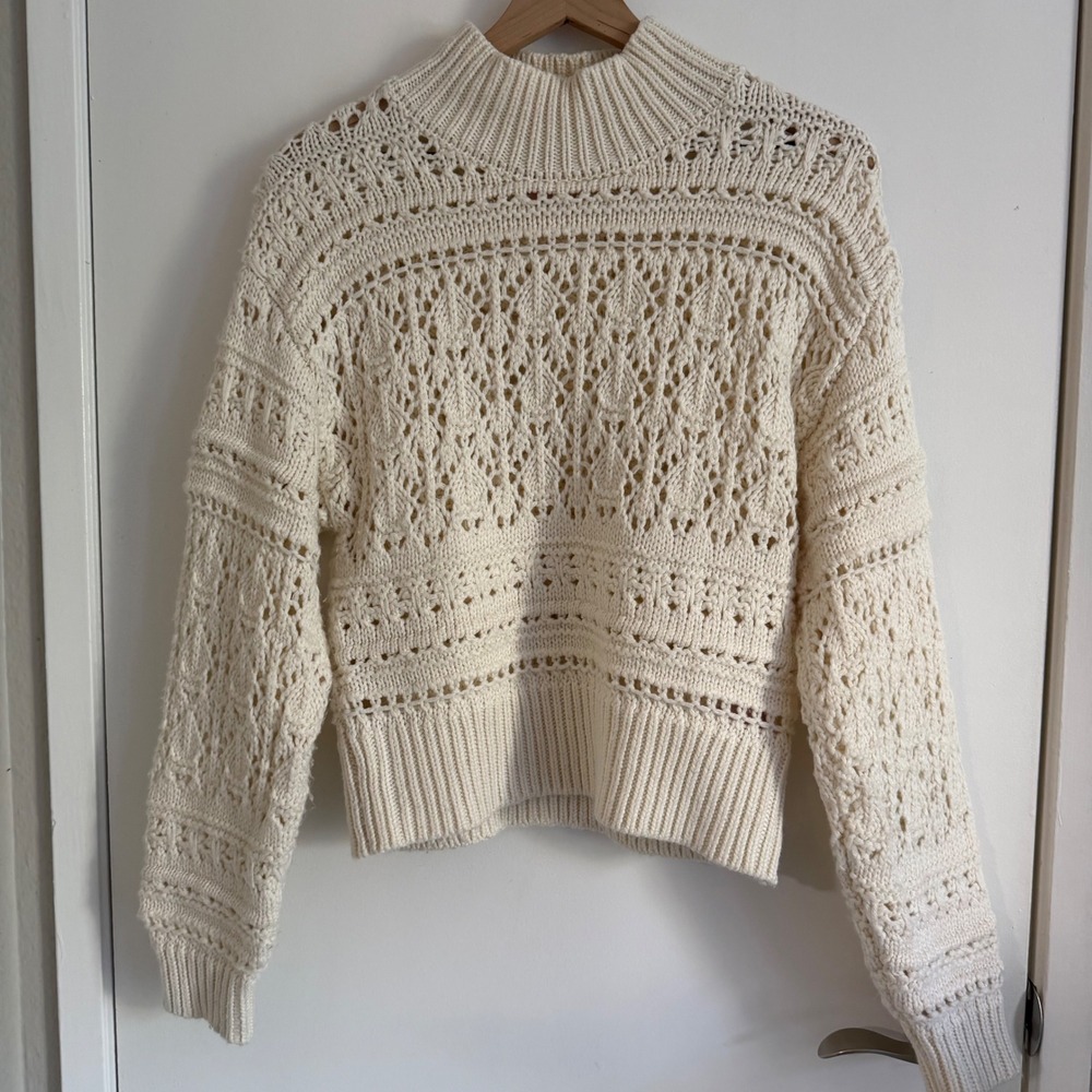 MUSE Cream Knit Sweater. Boho Chic Cottagecore Coquette Indie Prairie Minimalist